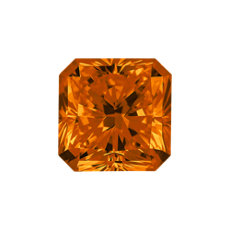 1.01-Carat Deep Brownish Yellowish Orange Radiant Cut Diamond
