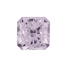 Diamante de talla radiante color Púrpura claro de 0.72 quilates