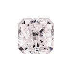 Radiant shape diamond with a faint pink color