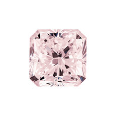 1.45-Carat Light Orangy Pink Radiant Cut Diamond
