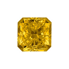0.87-Carat Deep Brownish Yellow Radiant Cut Diamond