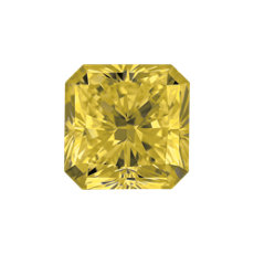 3.75Talla radiante quilates de color amarillo Diamante