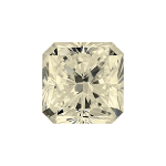Radiant shape diamond with a faint yellow colour