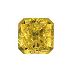 Radiant shape diamond with a intense yellow colour