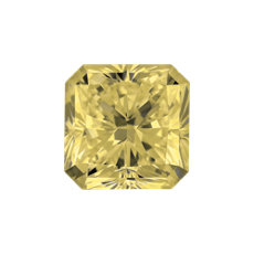 6.91-Carat Light Yellow Radiant Cut Diamond