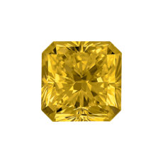 0.50 克拉鮮豔黃色雷地恩明亮式切割鑽石：