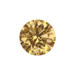 Round shape diamond with a fancy brown colour