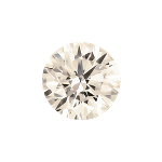 Round shape diamond with a faint brown colour