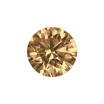 Round shape diamond with a intense brown colour