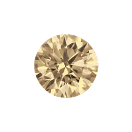 Round shape diamond with a light brown colour