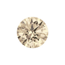 Diamante de talla redonda color Marrón rosáceo muy claro de 1.05 quilates