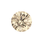 Round shape diamond selected with a very light brown colour