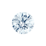 Round shape diamond with a fancy blue colour