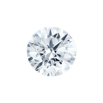 Round shape diamond with a faint blue colour