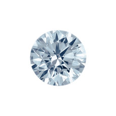 0.51-Carat Intense Blue Round Cut Diamond