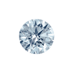Round shape diamond with a intense blue colour