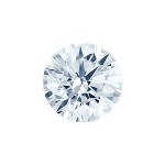 Round shape diamond with a light blue colour