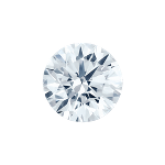 Round shape diamond with a very light blue colour