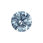 Round shape diamond with a vivid blue colour