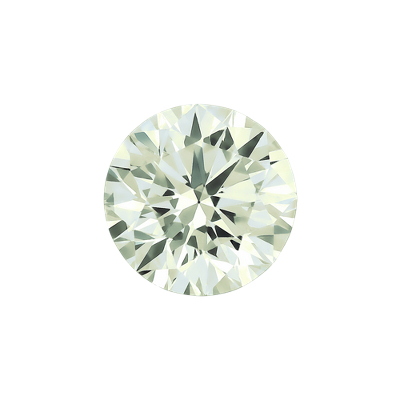 Diamante de talla redonda color Verde muy claro de 1.01 quilates