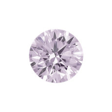 0.38-Carat Light Pinkish Purple Round Cut Diamond
