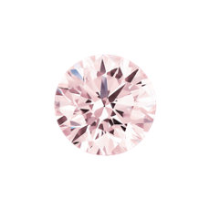 0.30 克拉粉红色圆形切割钻石
