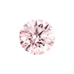 Round shape diamond with a fancy pink color