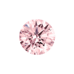 Round shape diamond with a intense pink color