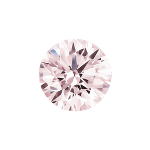 Round shape diamond with a light pink color