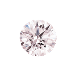 Round shape diamond selected with a very light pink color