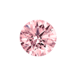 Round shape diamond with a vivid pink color