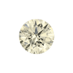 Round shape diamond with a faint yellow colour