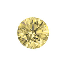 0.91-Carat Light Yellow Round Cut Diamond