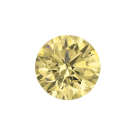 Round shape diamond with a light yellow colour