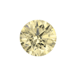 Round shape diamond with a very light yellow colour