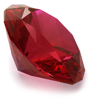 Round Ruby gemstone