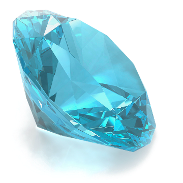 Round Blue Topaz gemstone