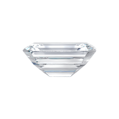 Sample side view of diamond