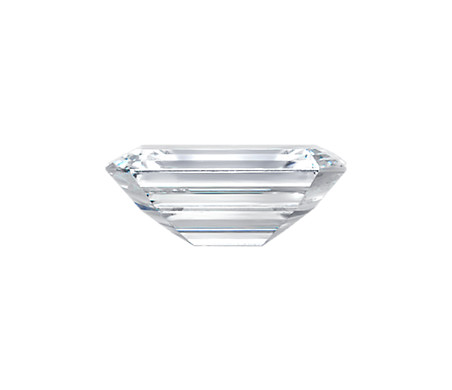 Sample side view of diamond