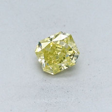 Diamante de talla radiante color amarillo intenso de 0.29 quilates