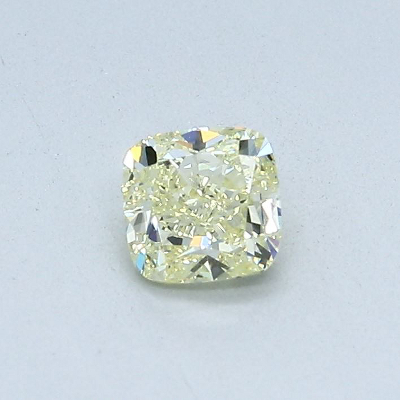 0.46 quilates amarillo claro Diamante de talla cojín: