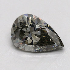 1.00-Carat Gray Pear Shaped Diamond