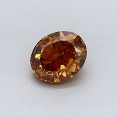 0.56-Carat Deep Yellowish Orange Oval Cut Diamond