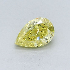 0,55-Carat Intense Yellow Pear Shaped Diamond