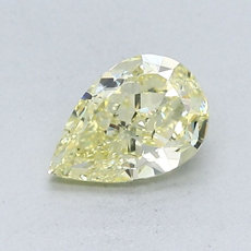 0,81-Carat Yellow Pear Shaped Diamond
