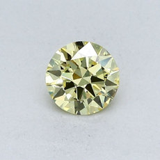 0,40-Carat Yellow Round Cut Diamond