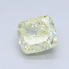 1,55-Carat Light Yellow Cushion Cut Diamond