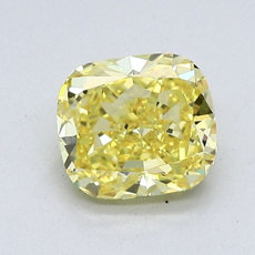 Diamant  jaune vif Taille coussin de 1,22 carat