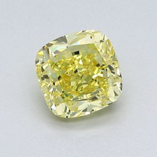 Diamant  jaune vif Taille coussin de 1,02 carat