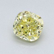 Diamant  jaune intense Taille coussin de 1,06 carat
